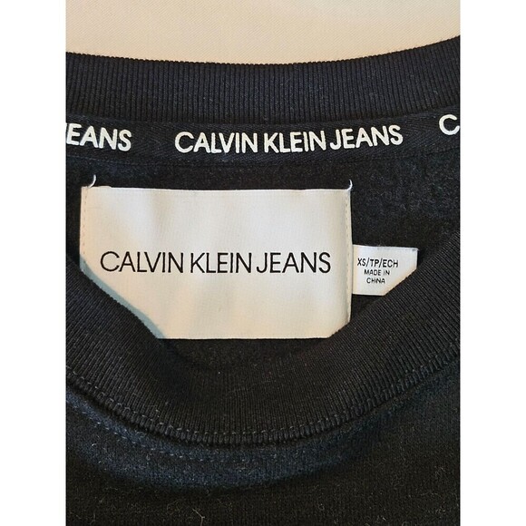 Calvin Klein Jeans Sweat Shirt L/S Crew Neck Size XS, Cotton/Polyester Mix - Picture 5 of 7